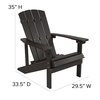 Flash Furniture Gray Adirondack Chairs with Gray Cushions, 2PK 2-JJ-C14501-CSNGY-SLT-GG